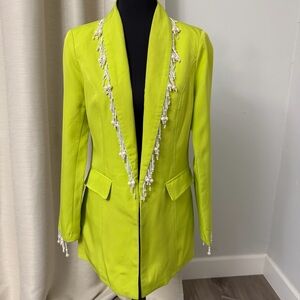 Muy Muy Green Embellished Women's Blazer